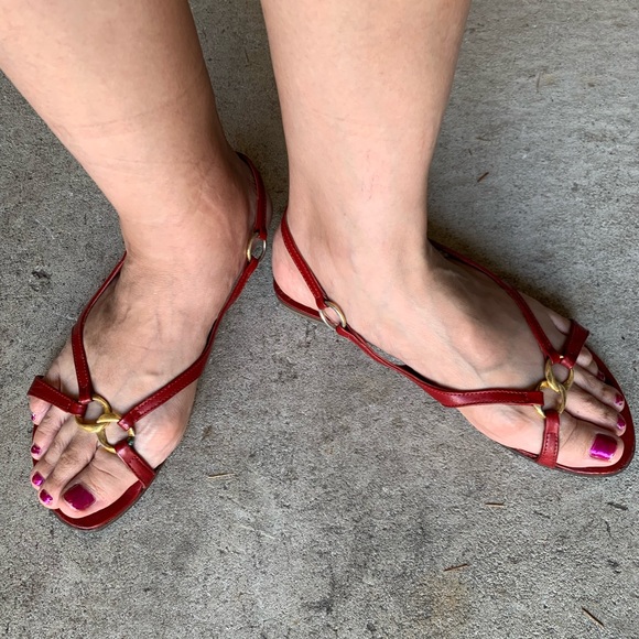 Matt Bernson Red Sandals - Picture 2 of 8